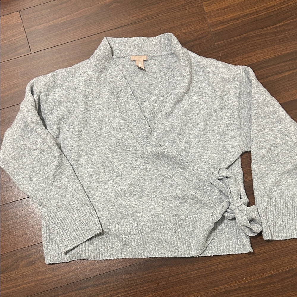 H&M Light Gray Women's Wrap Cardigan